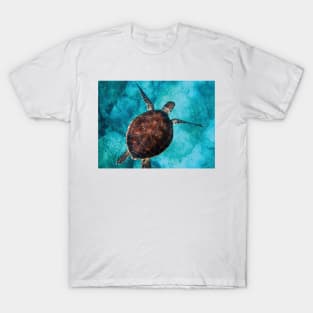 Blue ocean sea turtle - summer sea swimming turtle T-Shirt